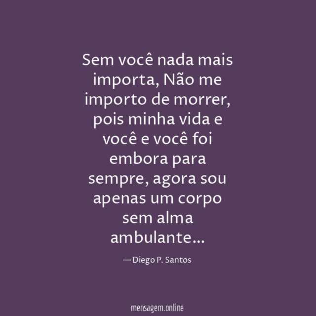 Sem você nada mais importa