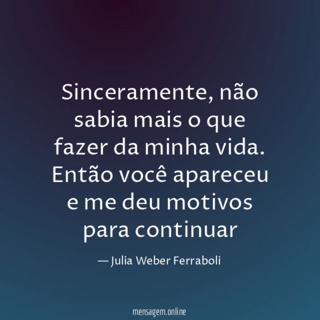 Sinceramente