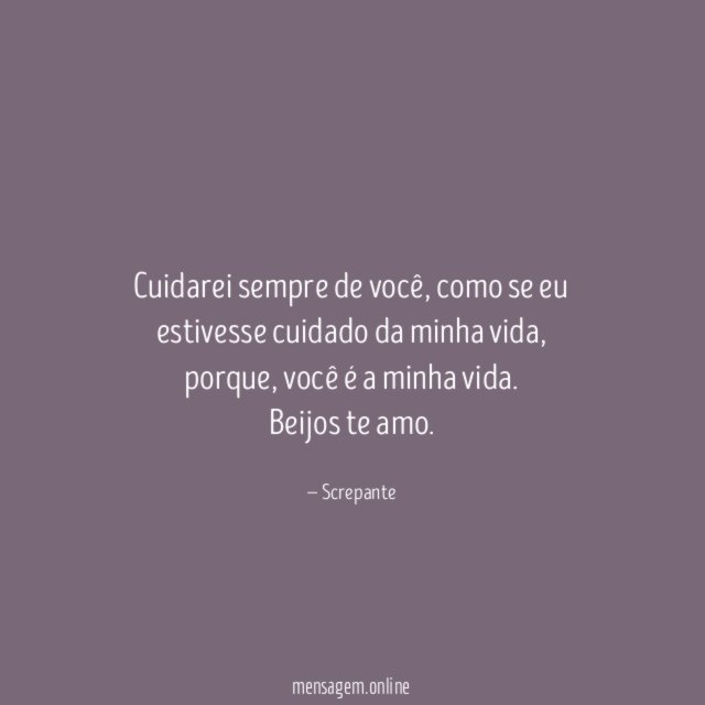 Cuidarei sempre de você