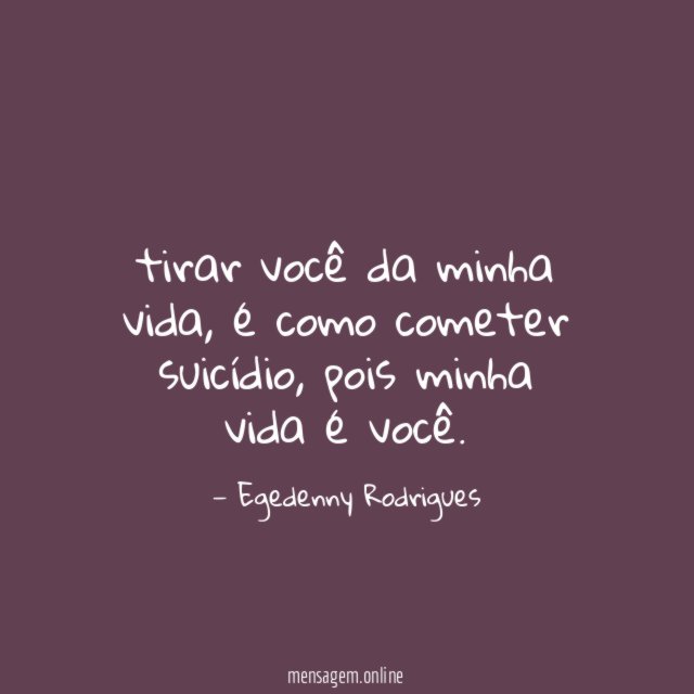 tirar você da minha vida
