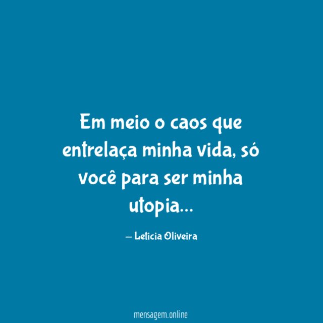 Em meio o caos que entrelaça minha vida
