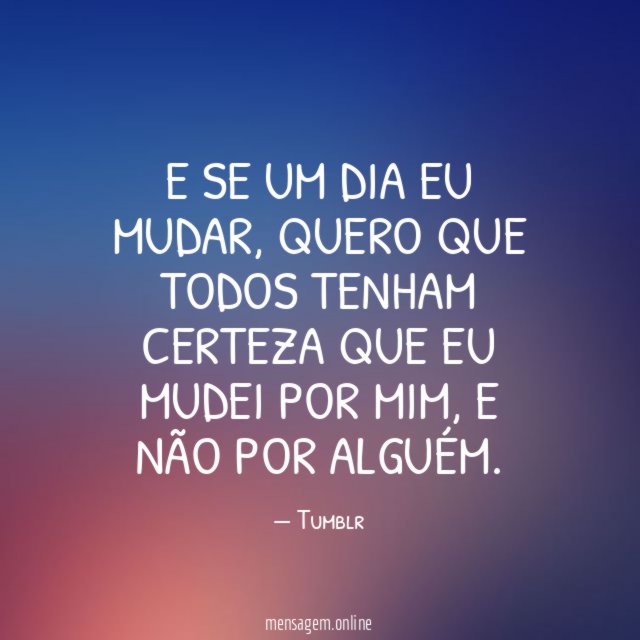 E se um dia eu mudar