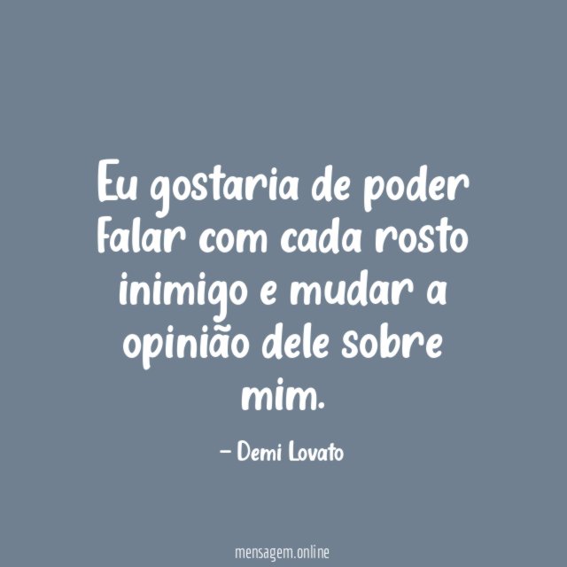 Eu gostaria de poder falar com cada rosto