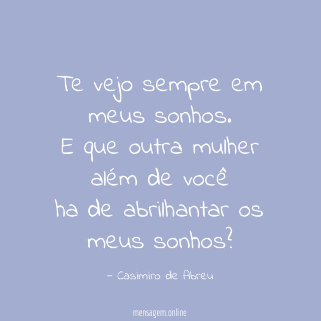Te vejo sempre em meus sonhos