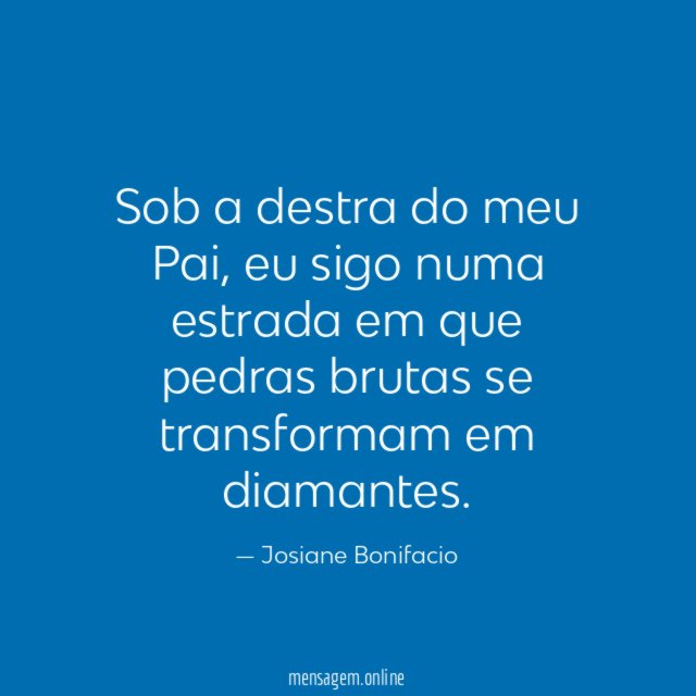 Sob a destra do meu Pai