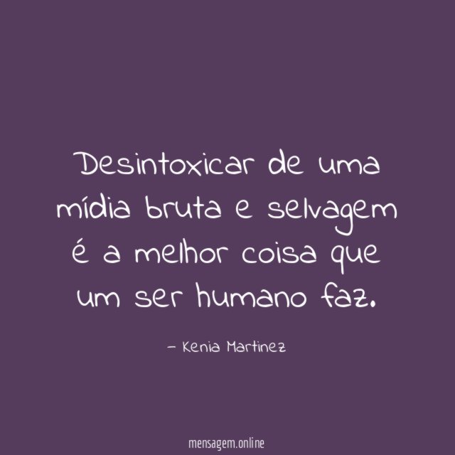 Desintoxicar de uma mídia bruta e selvagem é