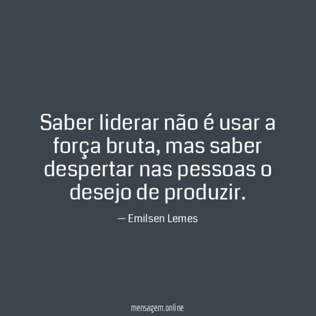 Saber liderar não é usar a força bruta