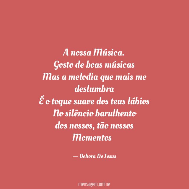 A nossa Música.