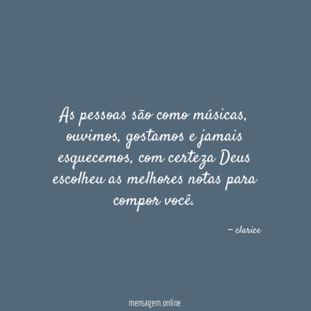 As pessoas são como músicas