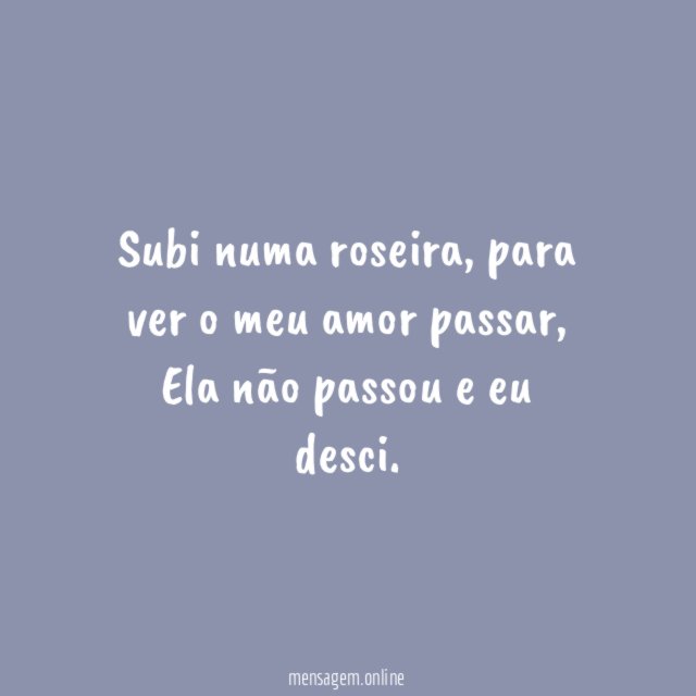 Subi numa roseira