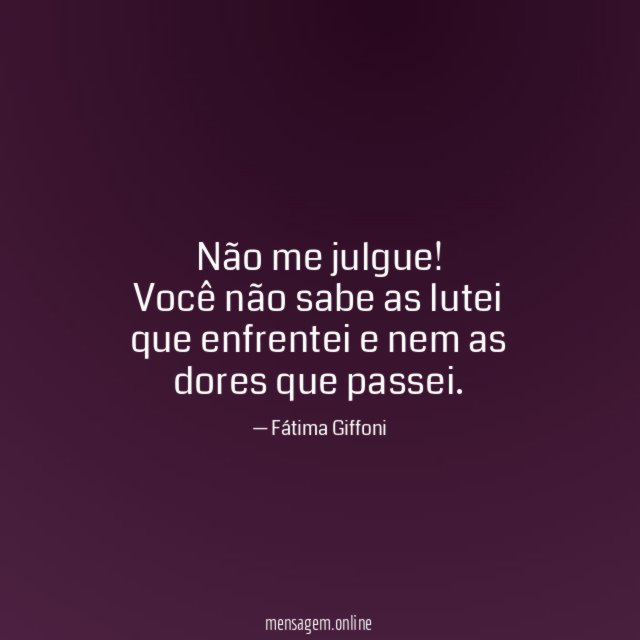 Não me julgue