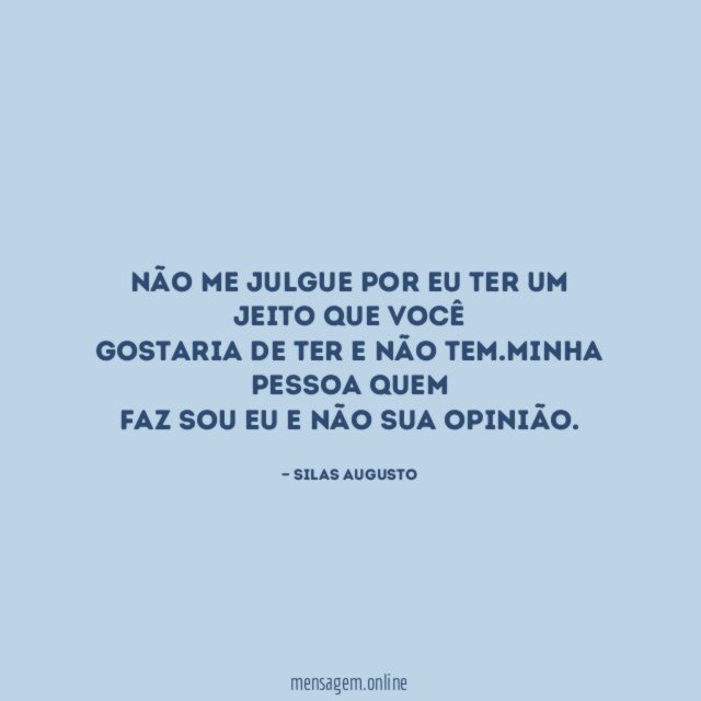 Não me julgue por eu ter um jeito