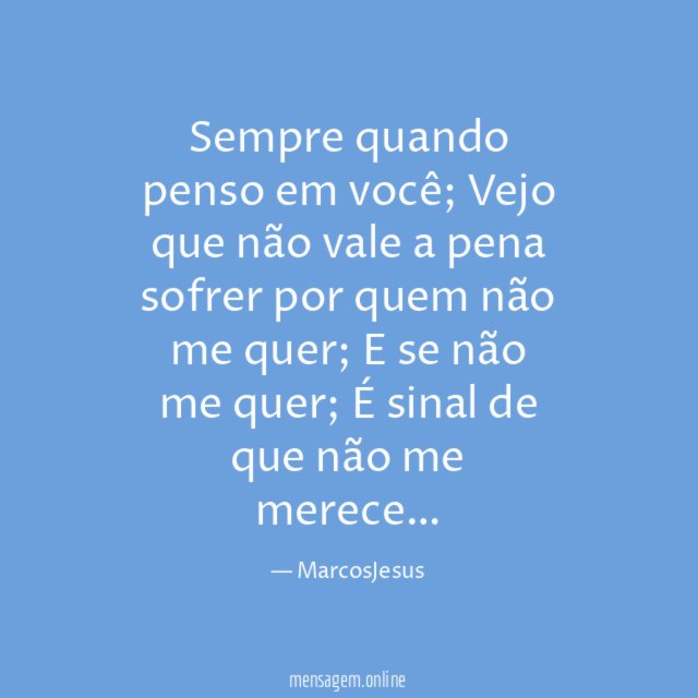 Sempre quando penso em você