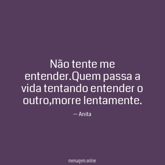 Não tente me entender