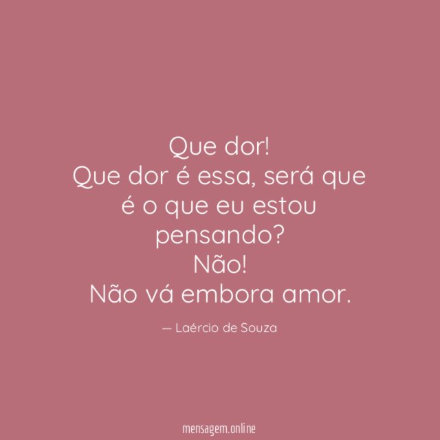 Que dor