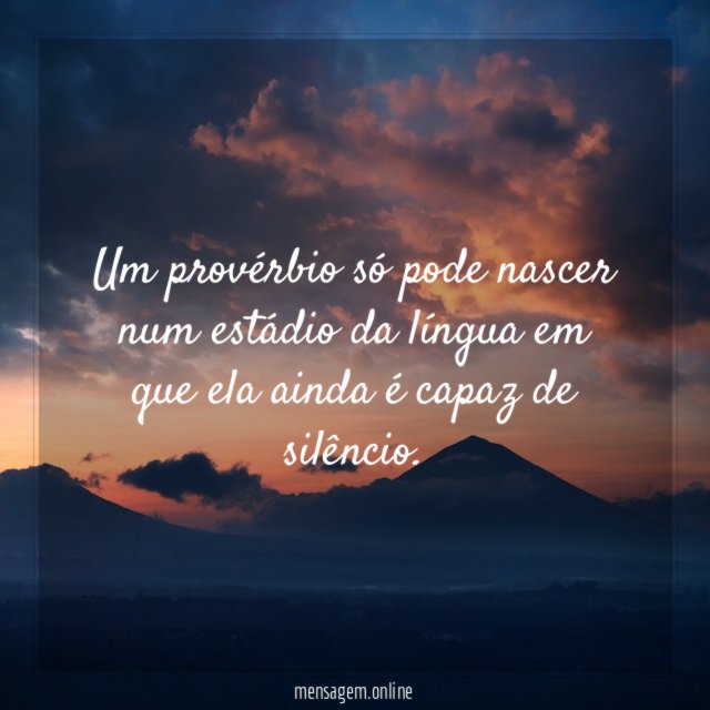 Um provérbio só pode nascer num estádio da