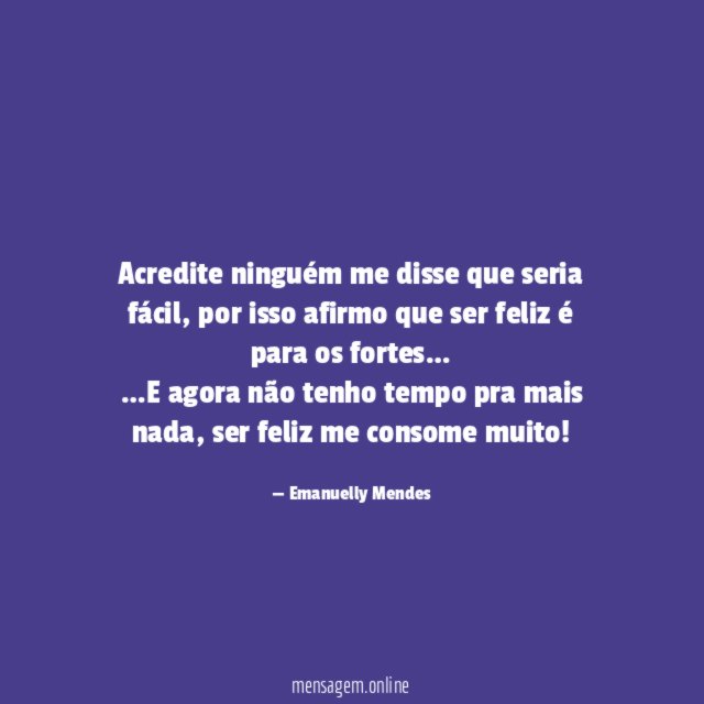 Acredite ninguém me disse que seria fácil