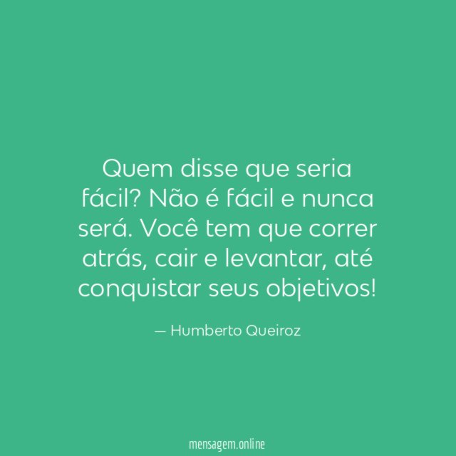 Quem disse que seria fácil