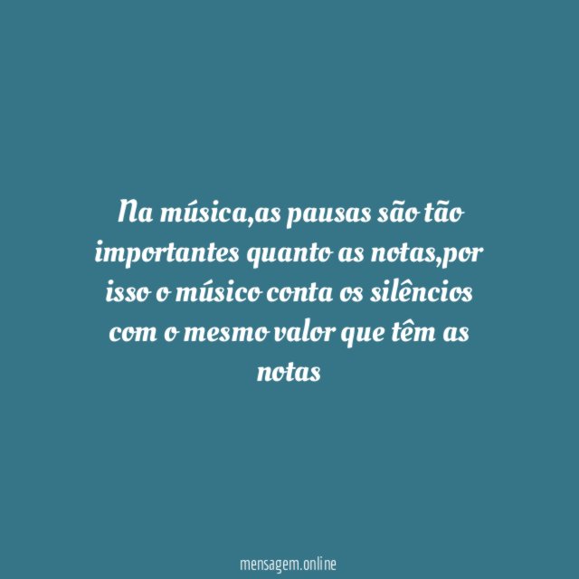 Na música