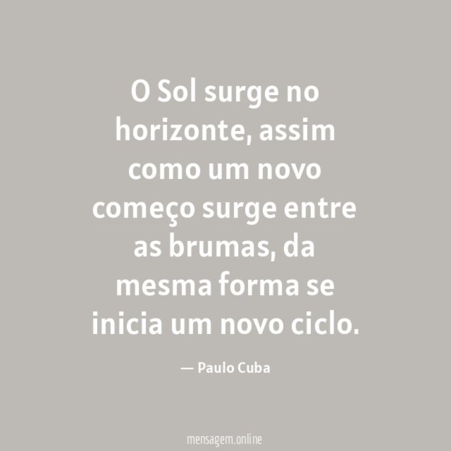 O Sol surge no horizonte