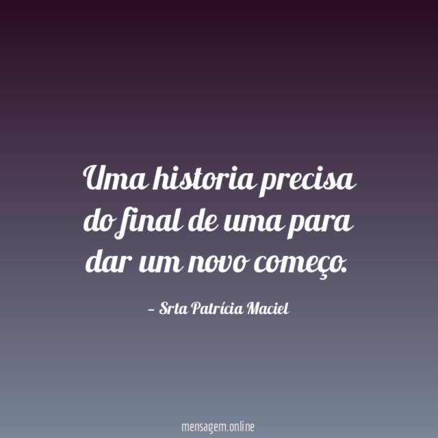 Uma historia precisa do final de uma para