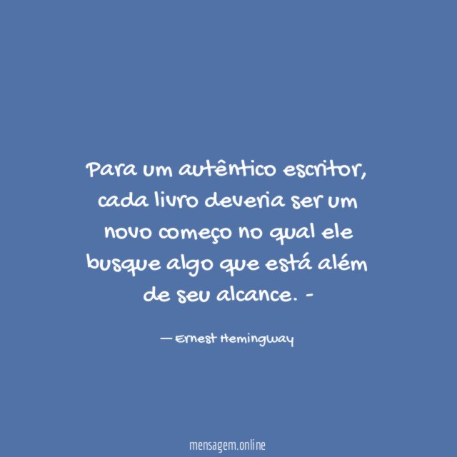 Para um autêntico escritor