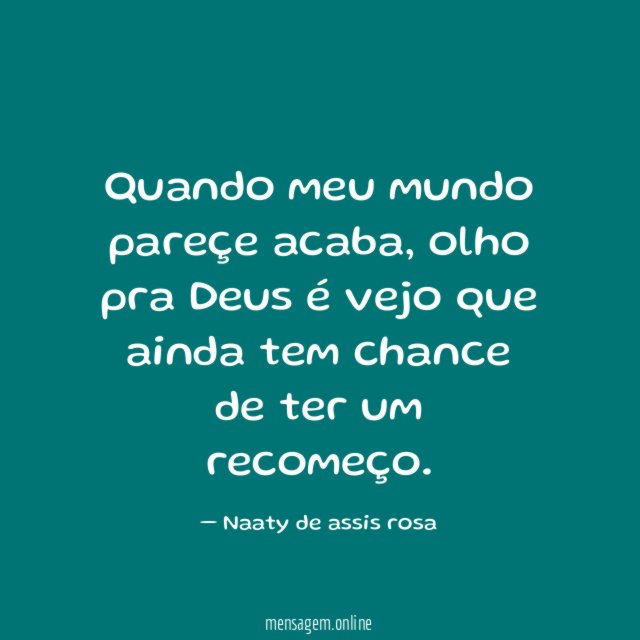 Quando meu mundo pareçe acaba