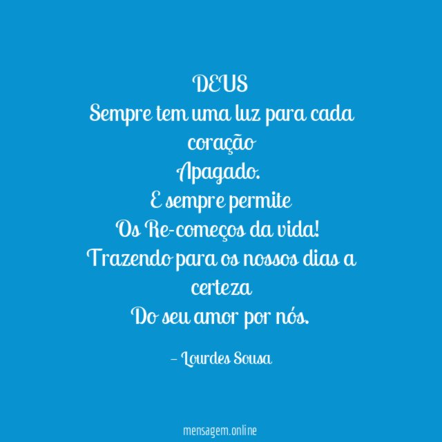 DEUS Sempre tem uma luz para cada coração Apagado