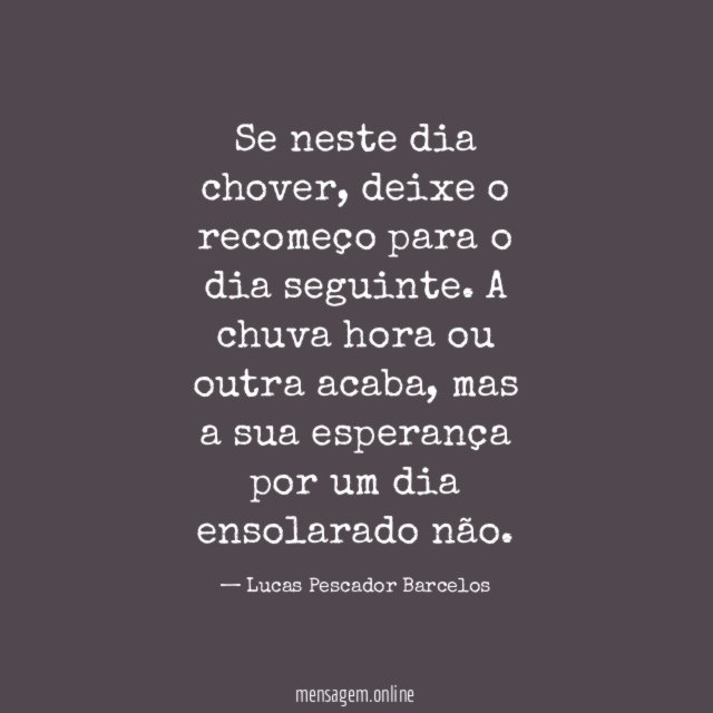Se neste dia chover