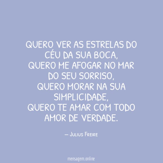 Quero ver as estrelas do Céu da sua boca