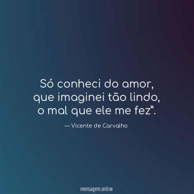 Só conheci do amor