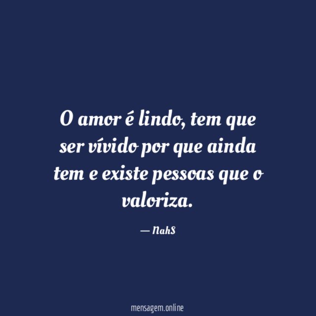 O amor é lindo