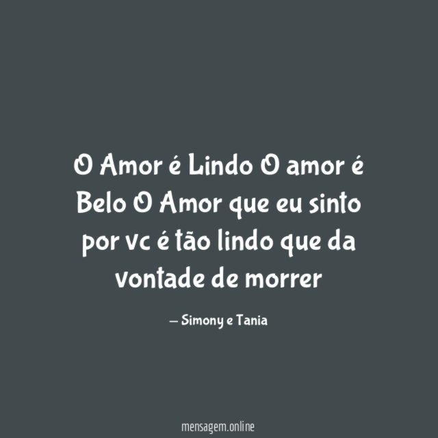 O Amor é Lindo O amor é Belo O Amor