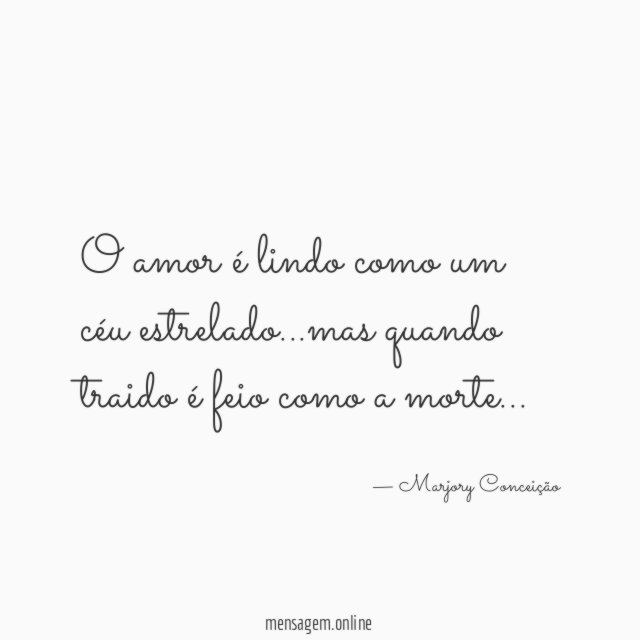 O amor é lindo como um céu estrelado