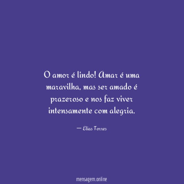 O amor é lindo
