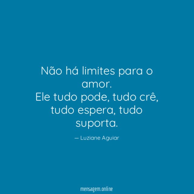 Não há limites para o amor