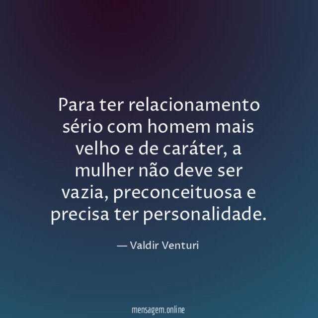 Para ter relacionamento sério com homem mais velho
