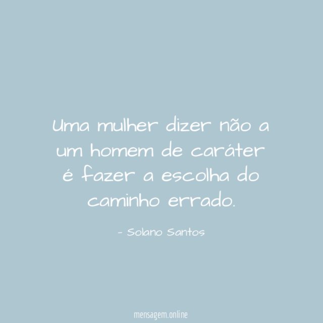 Uma mulher dizer não a um homem de