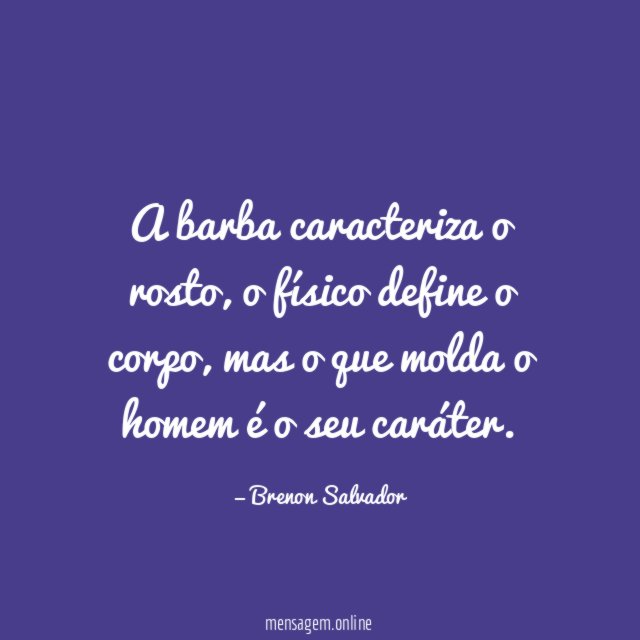 A barba caracteriza o rosto