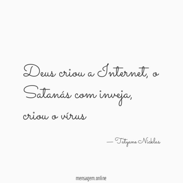 Deus criou a Internet