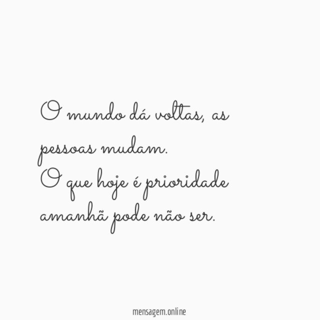 O mundo dá voltas