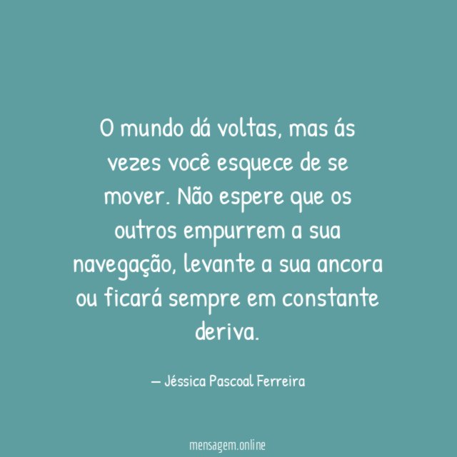 O mundo dá voltas
