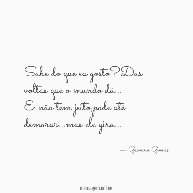 Sabe do que eu gosto