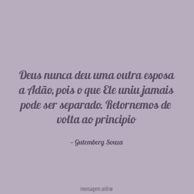 Deus nunca deu uma outra esposa a Adão