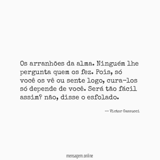 Os arranhões da alma