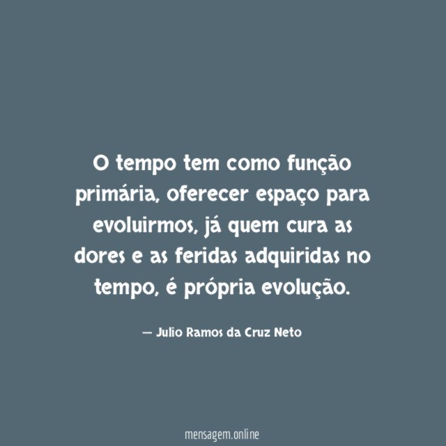 O tempo tem como função primária