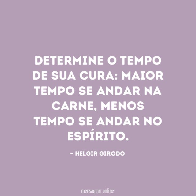Determine o tempo de sua cura