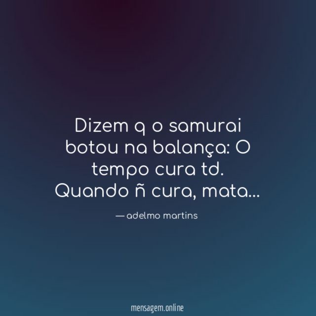 Dizem q o samurai botou na balança