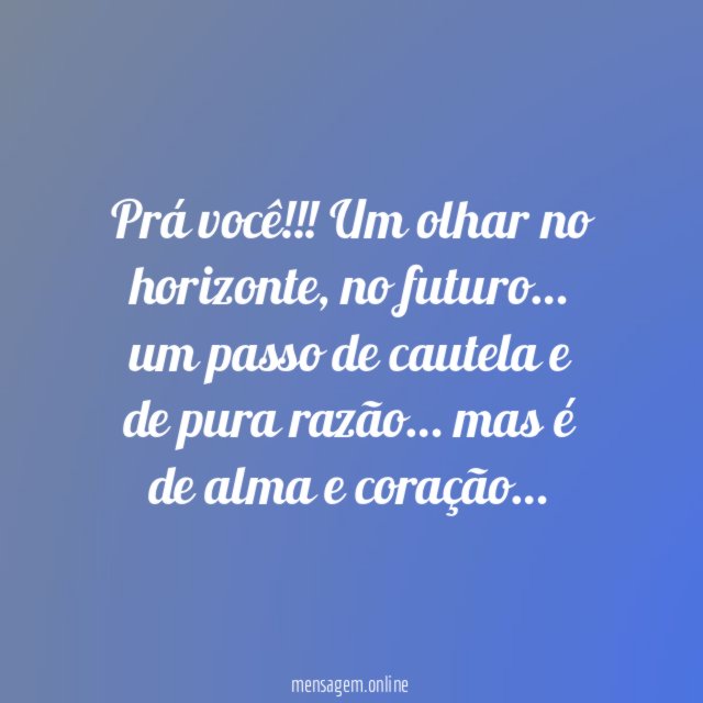 Prá você !!!