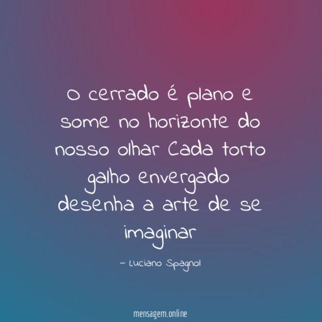 O cerrado é plano e some no horizonte do